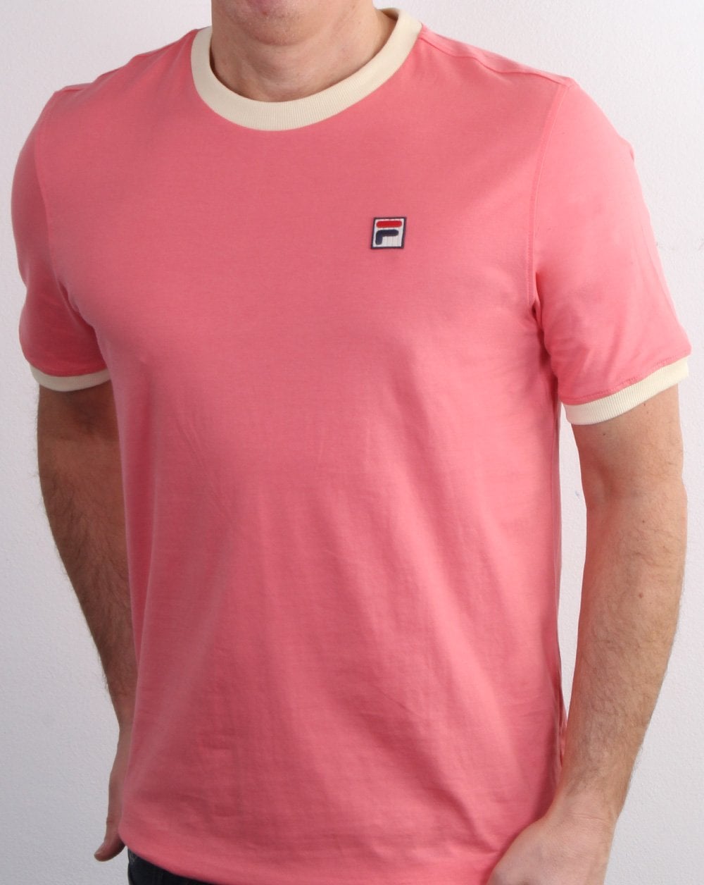 Fila Vintage Ringer T-Shirt Koralle
