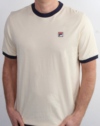 Fila Vintage Ringer T-Shirt Creme