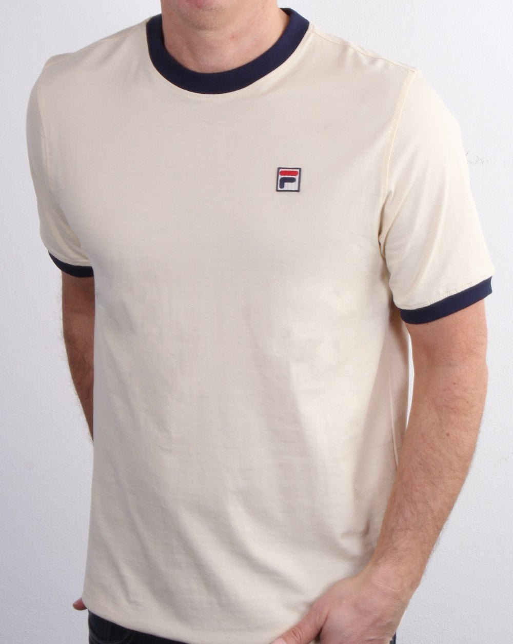 Fila Vintage Ringer T-Shirt Creme