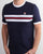 Fila Vintage Chest Stripe T Shirt Navy
