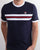 Fila Vintage Chest Stripe T Shirt Navy