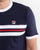 Fila Vintage Chest Stripe T Shirt Navy