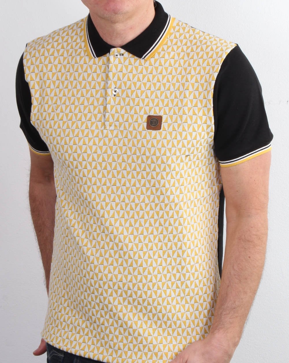 Trojan Diamond Polo Shirt Black/Gold