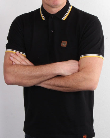 Trojan Piqué-Poloshirt mit Streifen in Schwarz