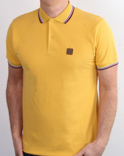 Piqué-Poloshirt „Trojan“ in Senfgelb