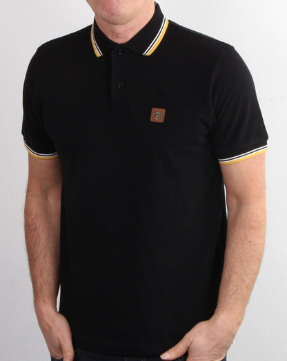 Trojan Piqué-Poloshirt mit Streifen in Schwarz