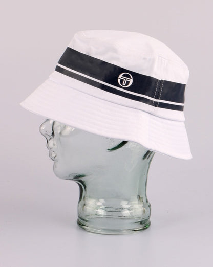Sergio Tacchini Masters Bucket Hat Weiß/Marineblau