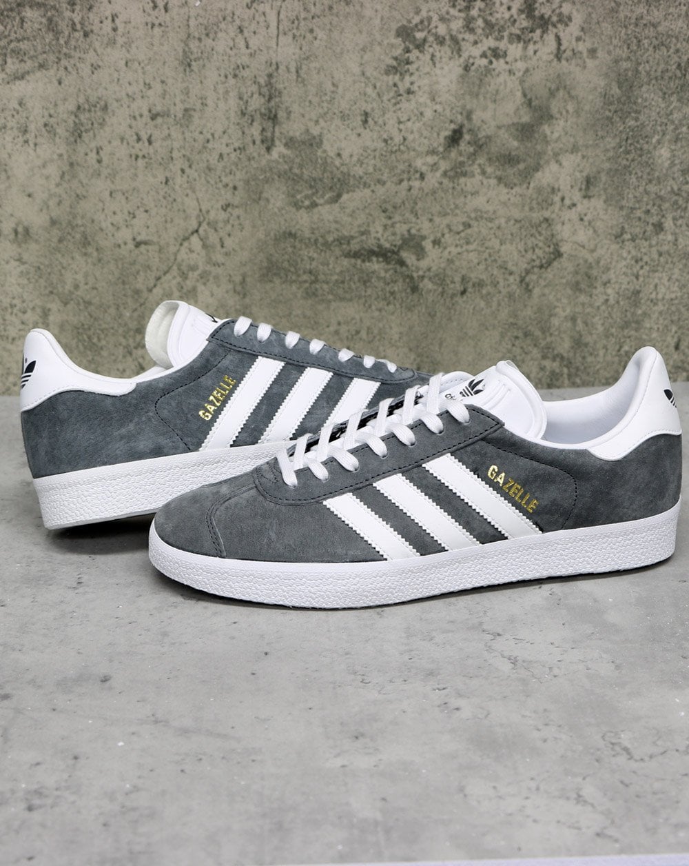 Adidas Gazelle Trainers Dk Grey/White