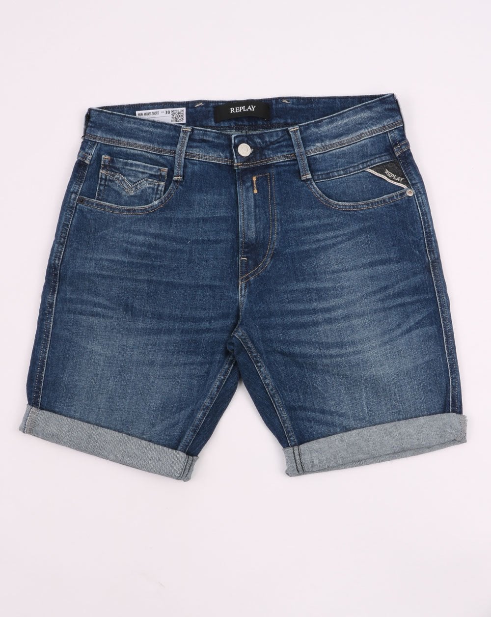 Replay Anbass Bio Shorts Mittelblau