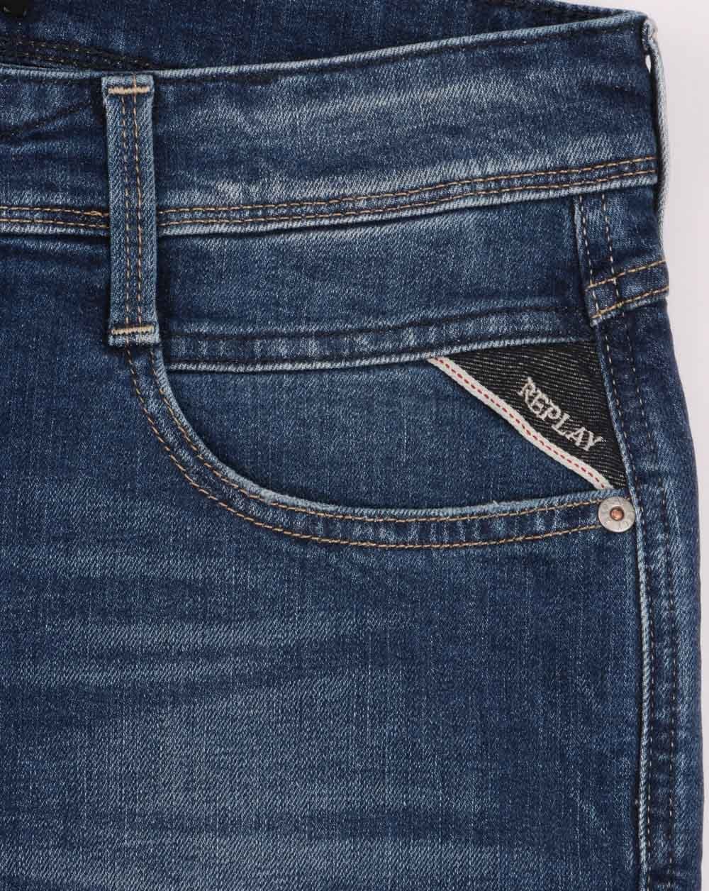 Replay Anbass Bio Shorts Mittelblau