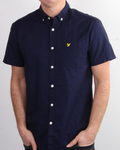 Lyle And Scott Kurzarm-Oxford-Hemd, Marineblau