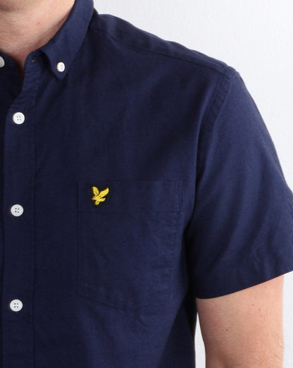 Lyle And Scott Kurzarm-Oxford-Hemd, Marineblau