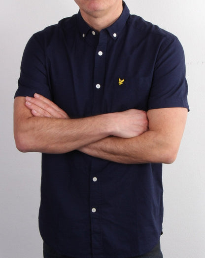 Lyle And Scott Kurzarm-Oxford-Hemd, Marineblau