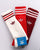 Adidas Originals 3 Pack Crew Socks White/burgundy/scarlet