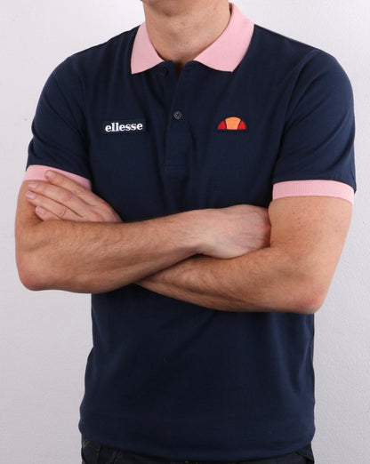 Ellesse Lessepsia Poloshirt Marineblau/Pink