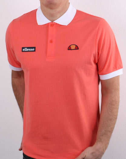 Ellesse Lessepsia Poloshirt Koralle/Weiß