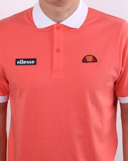 Ellesse Lessepsia Poloshirt Koralle/Weiß