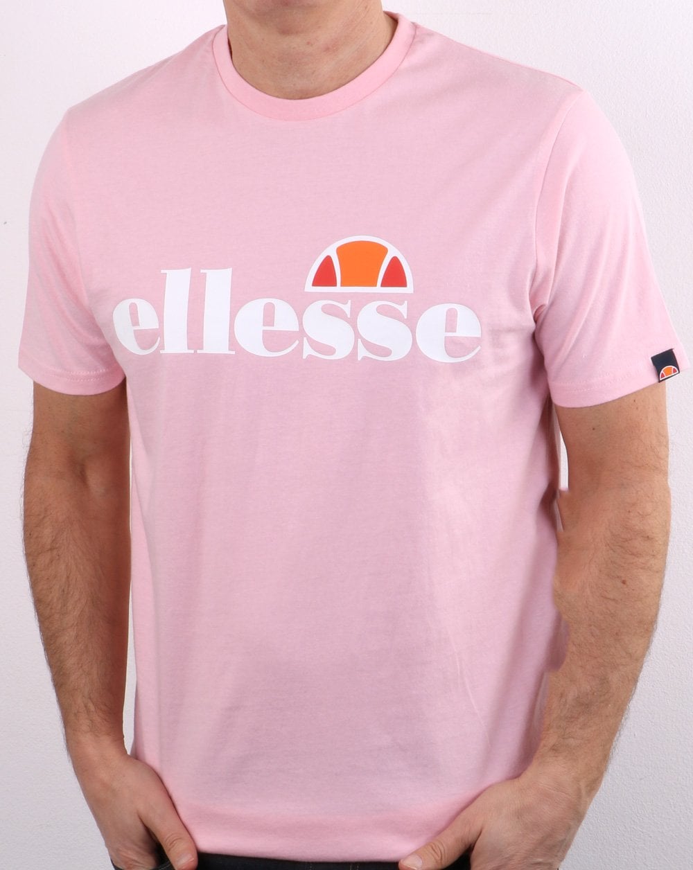 Ellesse – T-Shirt mit Logo, Hellrosa