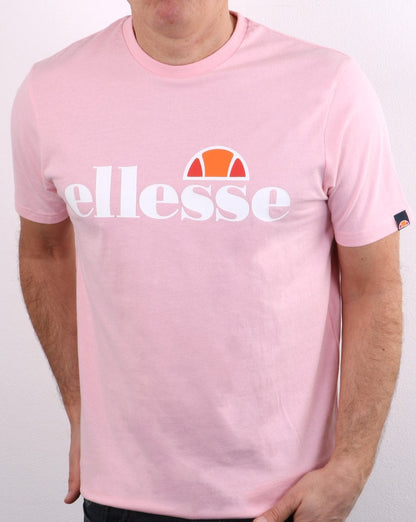 Ellesse – T-Shirt mit Logo, Hellrosa