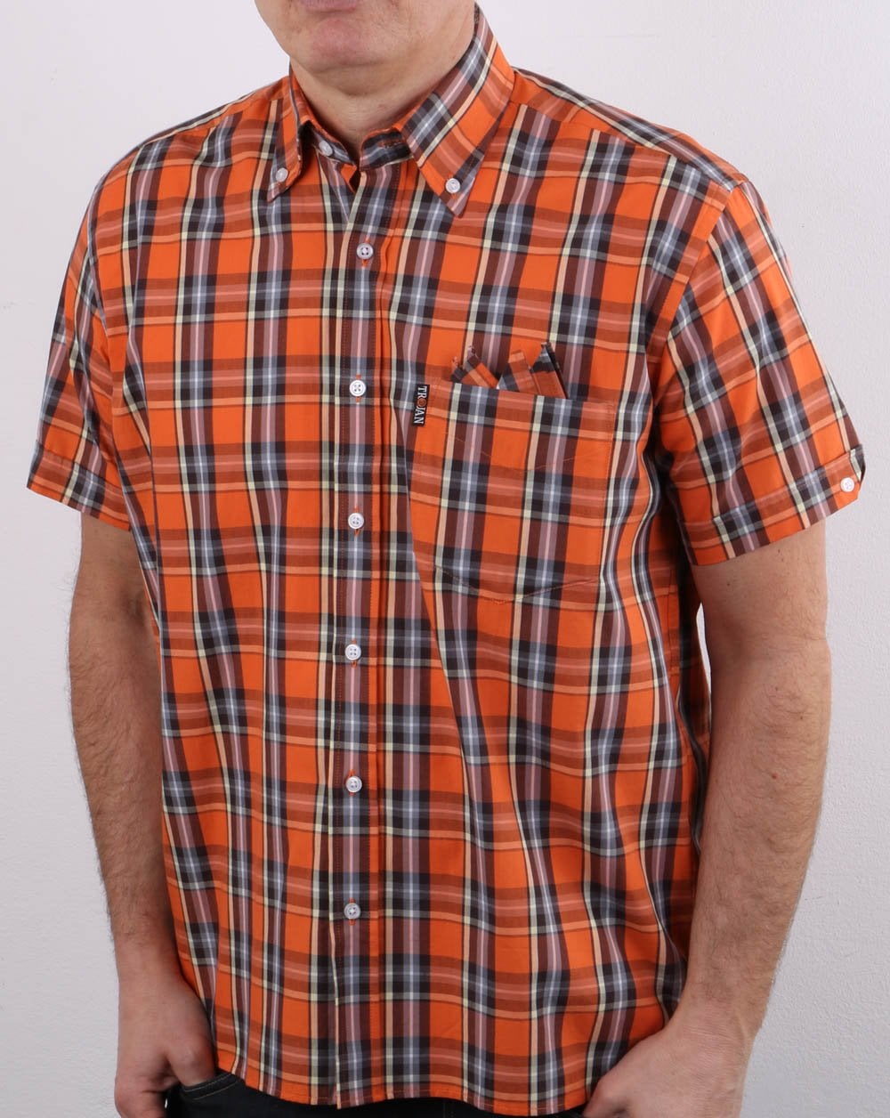 Trojan Karohemd Orange
