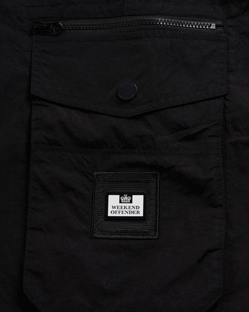 Weekend Offender Salvador Nylon Cargohose Schwarz