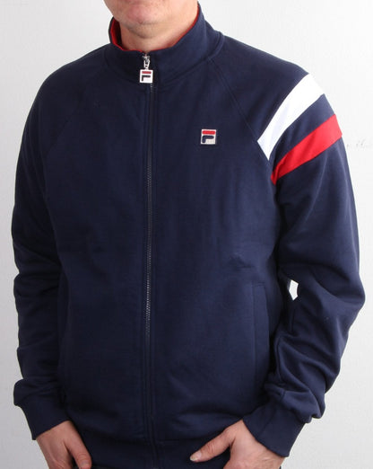 Fila – Vintage Stance – Trainingsjacke in Marineblau
