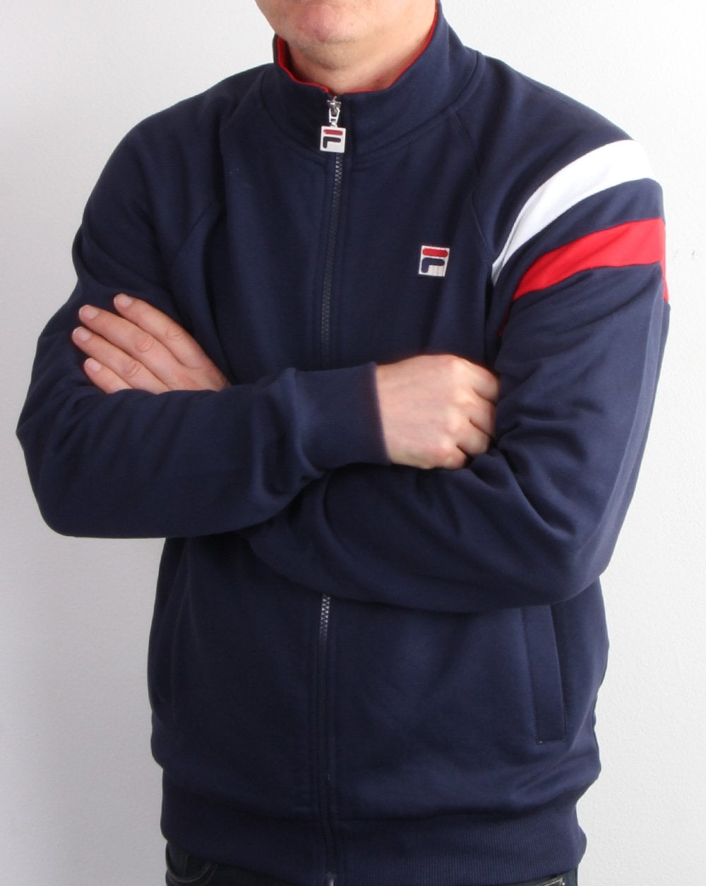 Fila – Vintage Stance – Trainingsjacke in Marineblau