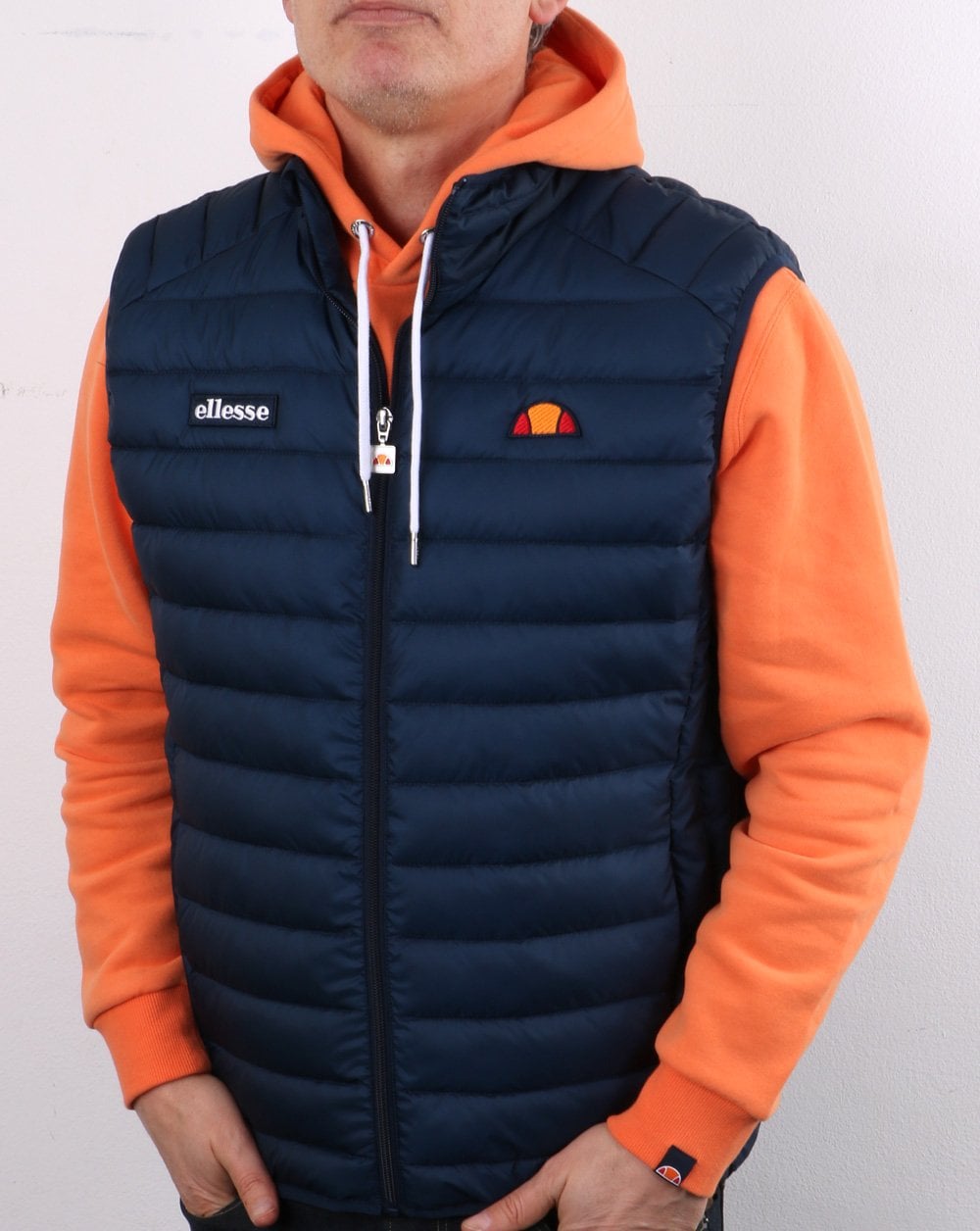 Ellesse – Bardy – Wattierte Weste in Marineblau