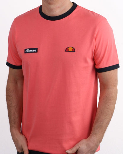 Ellesse Ringer Tee Koralle/Marineblau
