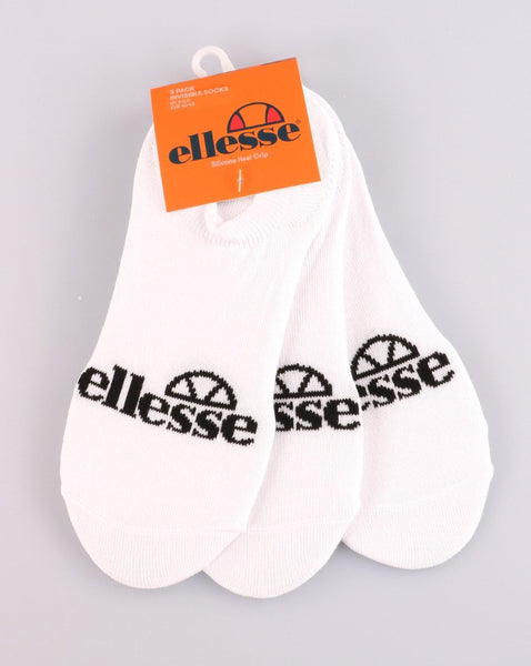 Ellesse 3 Pack Trainer Socks White