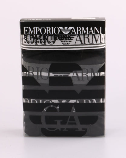 Emporio Armani – 3er-Pack Boxershorts in Schwarz