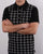 Ska & Soul Jacquard Check Knitted Polo Black
