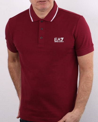Emporio Armani EA7 Poloshirt Dunkelrot