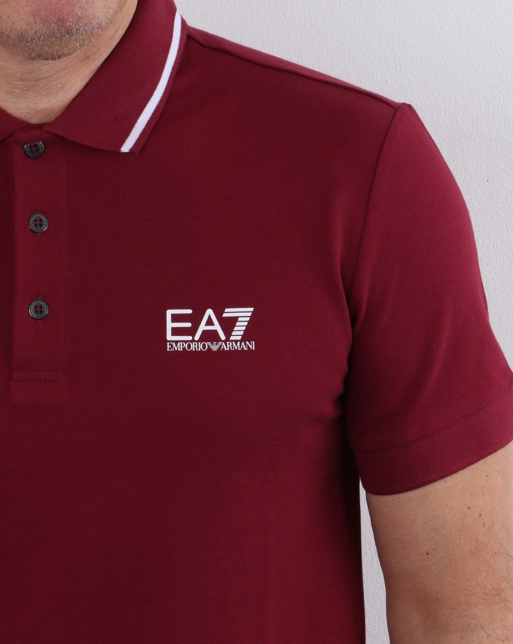 Emporio Armani EA7 Poloshirt Dunkelrot