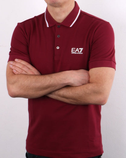 Emporio Armani EA7 Poloshirt Dunkelrot