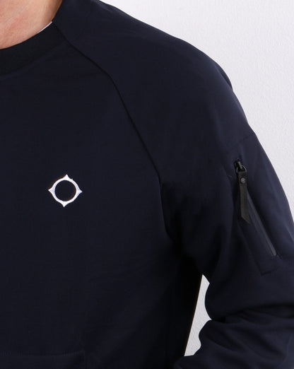 Ma.strum Tech Fleece Crew Sweatshirt Marineblau