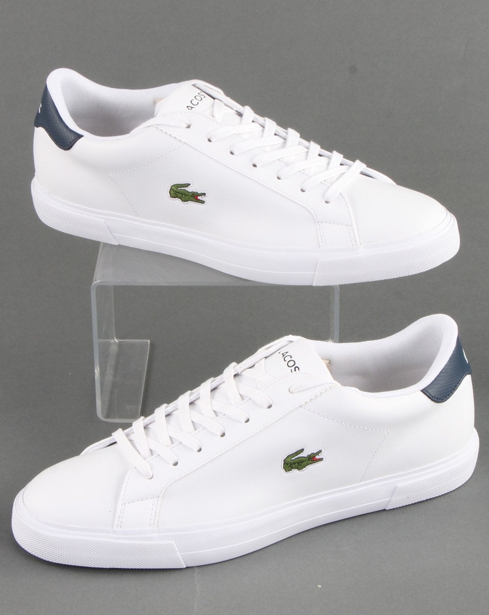 Lacoste Footwear – Lerond Plus – Sneaker in Weiß/Marineblau