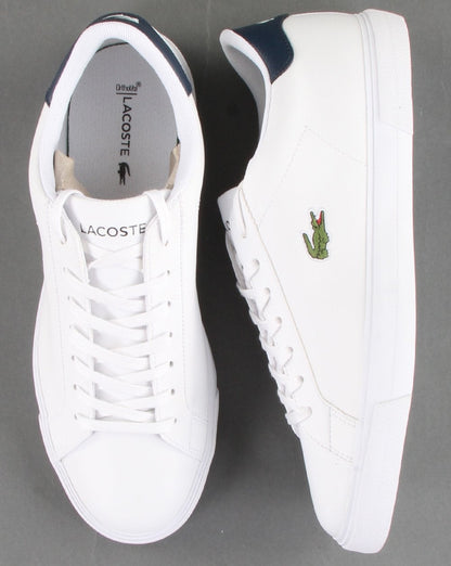 Lacoste Footwear – Lerond Plus – Sneaker in Weiß/Marineblau