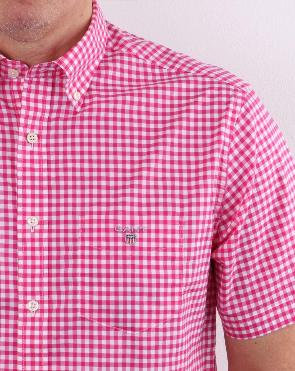 Gant Gingham-Hemd Caberet Pink