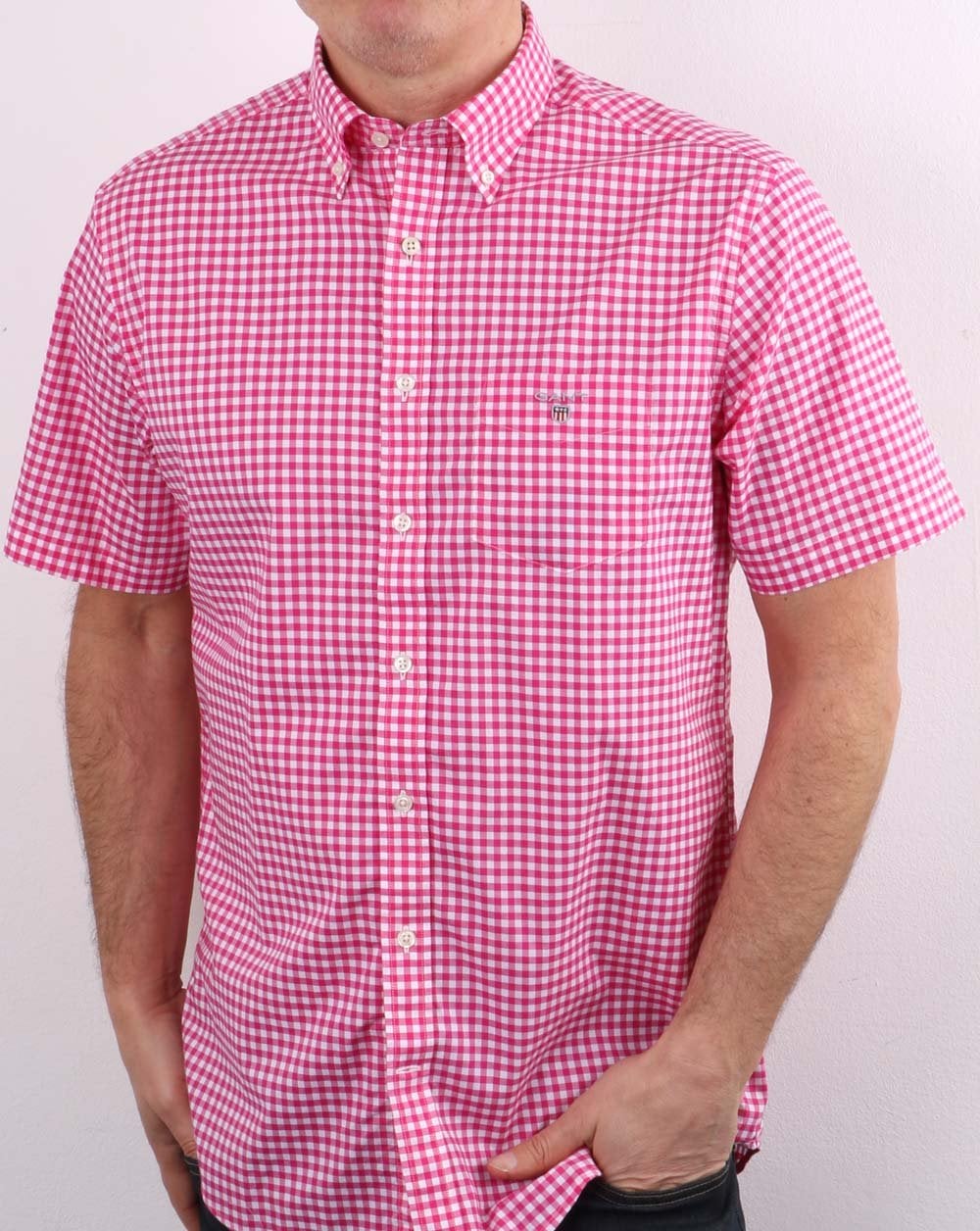 Gant Gingham-Hemd Caberet Pink