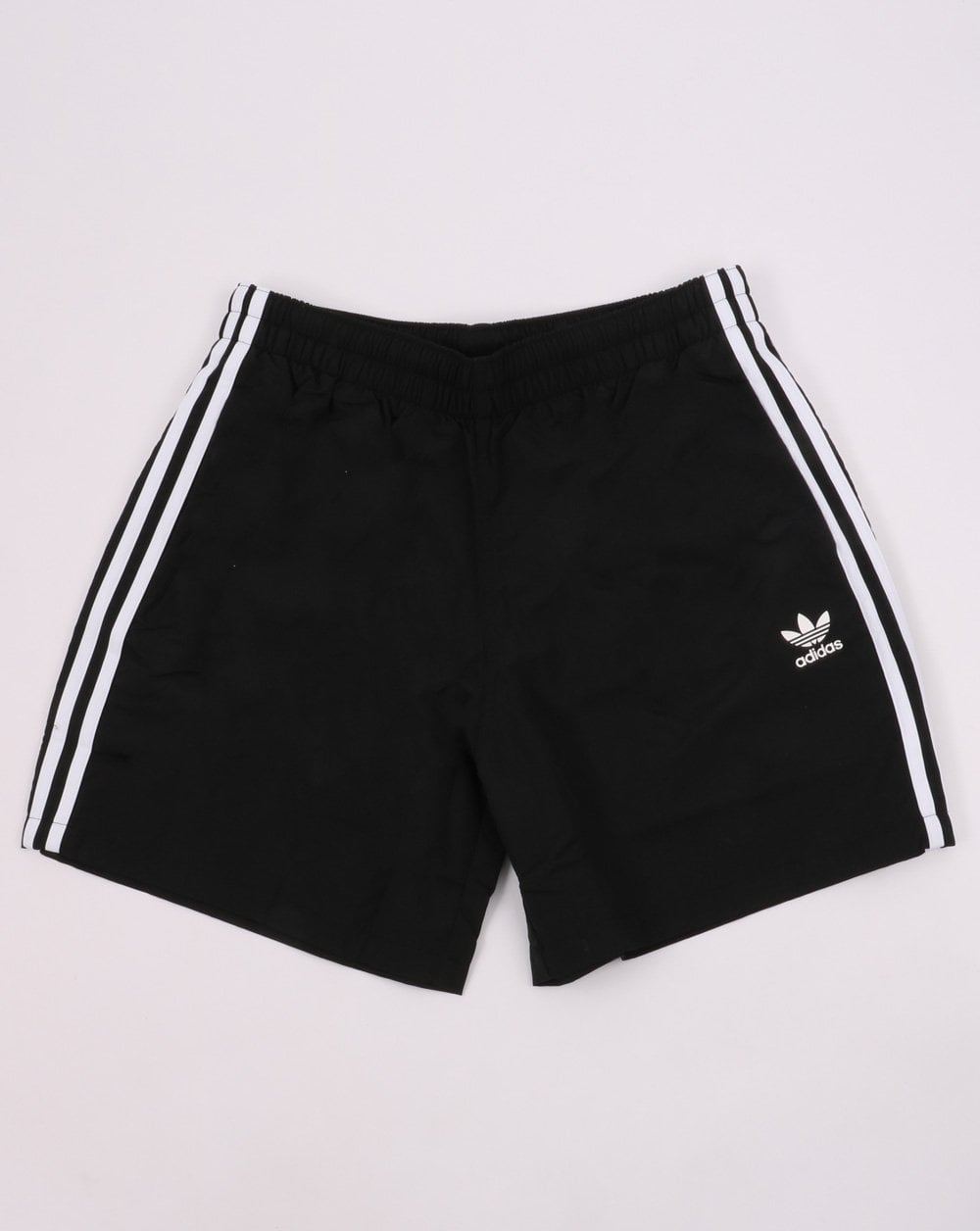 Adidas Originals – Schwarze Badeshorts mit 3 Streifen