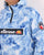 Ellesse Quarter Zip Jacket Tie Dye Blue