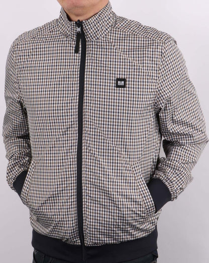 Weekend Offender Wendejacke mit Karomuster, Marineblau
