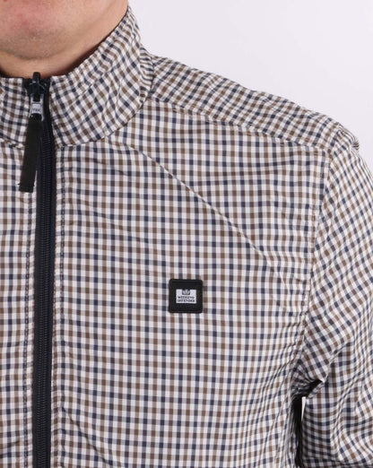 Weekend Offender Wendejacke mit Karomuster, Marineblau