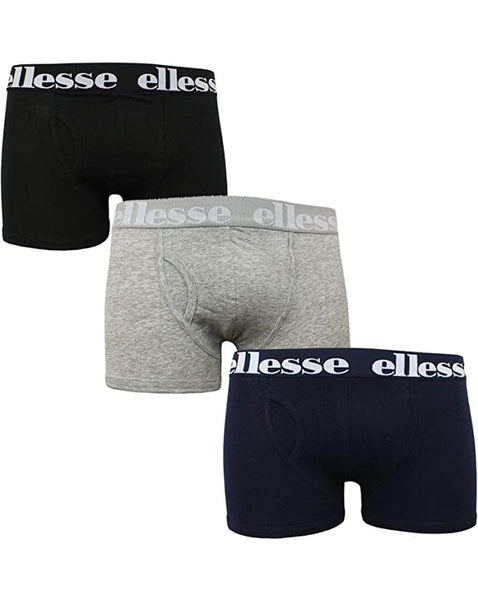 Ellesse Triple Pack Boxers Black/grey/navy