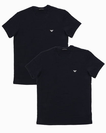Emporio Armani – T-Shirts im 2er-Pack in Nachtblau