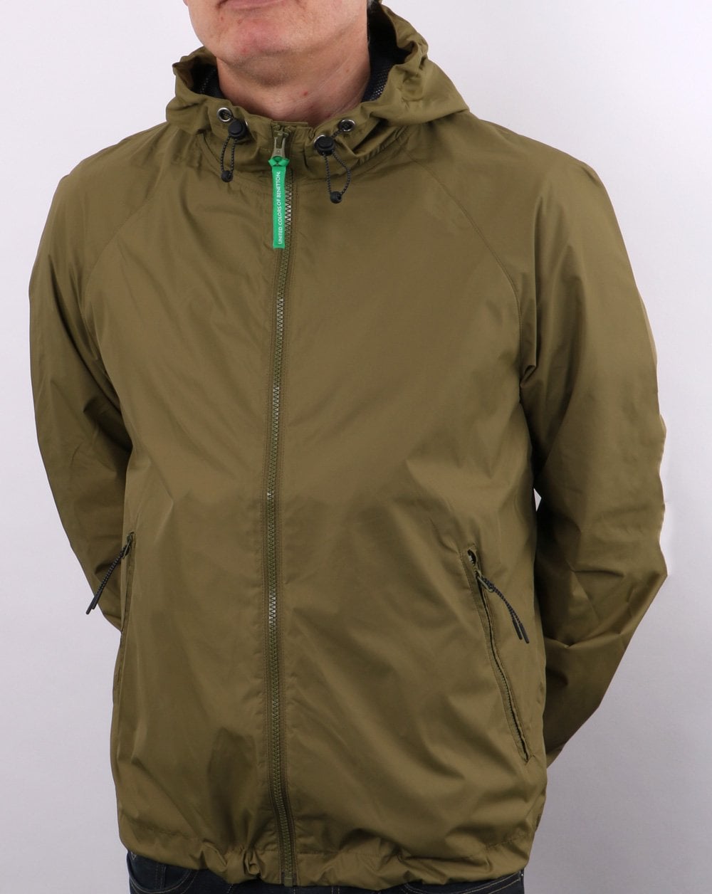 Benetton Rain Defender Jacket Khaki Green