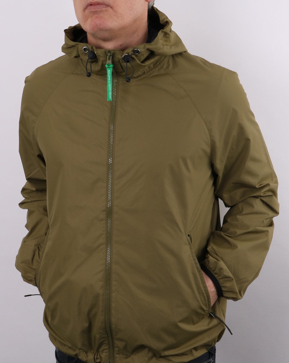 Benetton Rain Defender Jacket Khaki Green