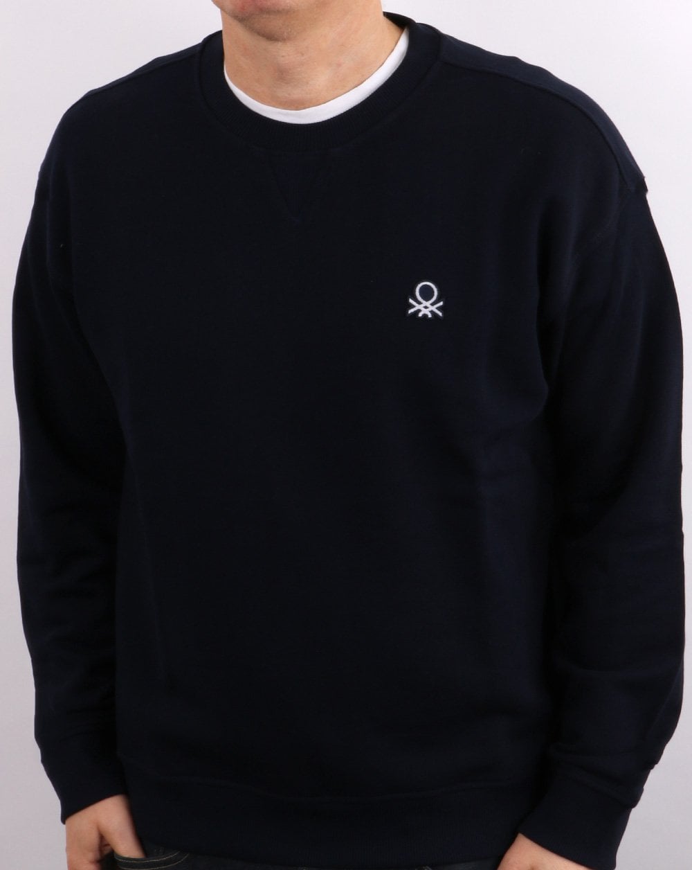 Benetton Logo Sweatshirt Marineblau