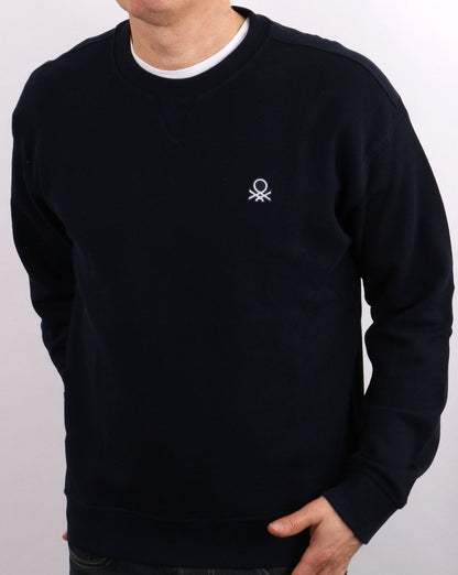 Benetton Logo Sweatshirt Marineblau